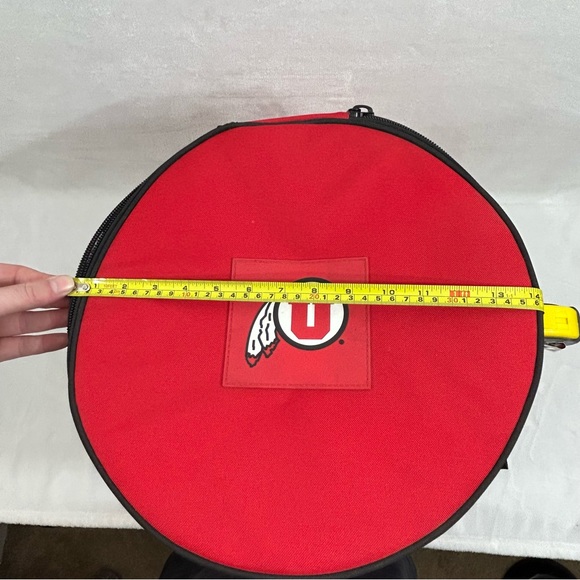 NCAA Utah Utes Large Red Rawlings Collegiate Cooler Baseball Bucket Bag 15”x14”. - Picture 10 of 16